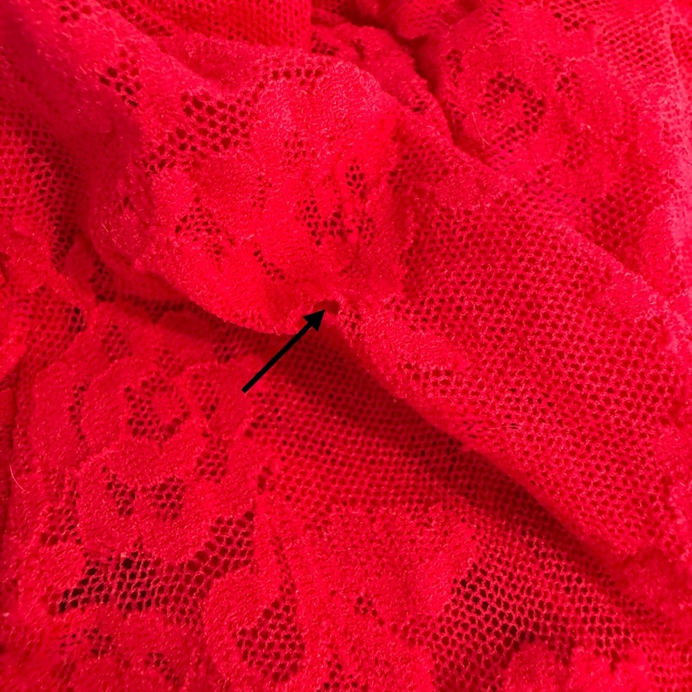Victoria’s Secret Red Lace Lingerie- 34B - Picture 8 of 9